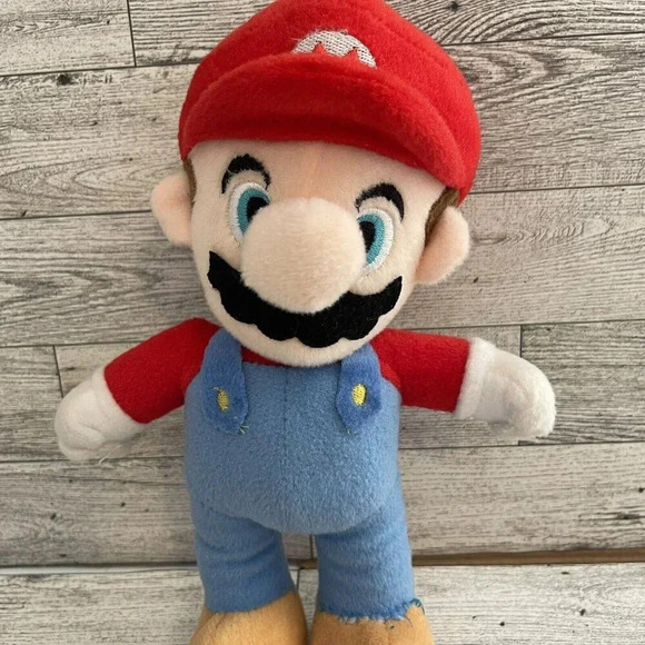 Nintendo Super Mario 2018 Mario Stuffed Toy Plush 10” Red Blue - Picture 3 of 9